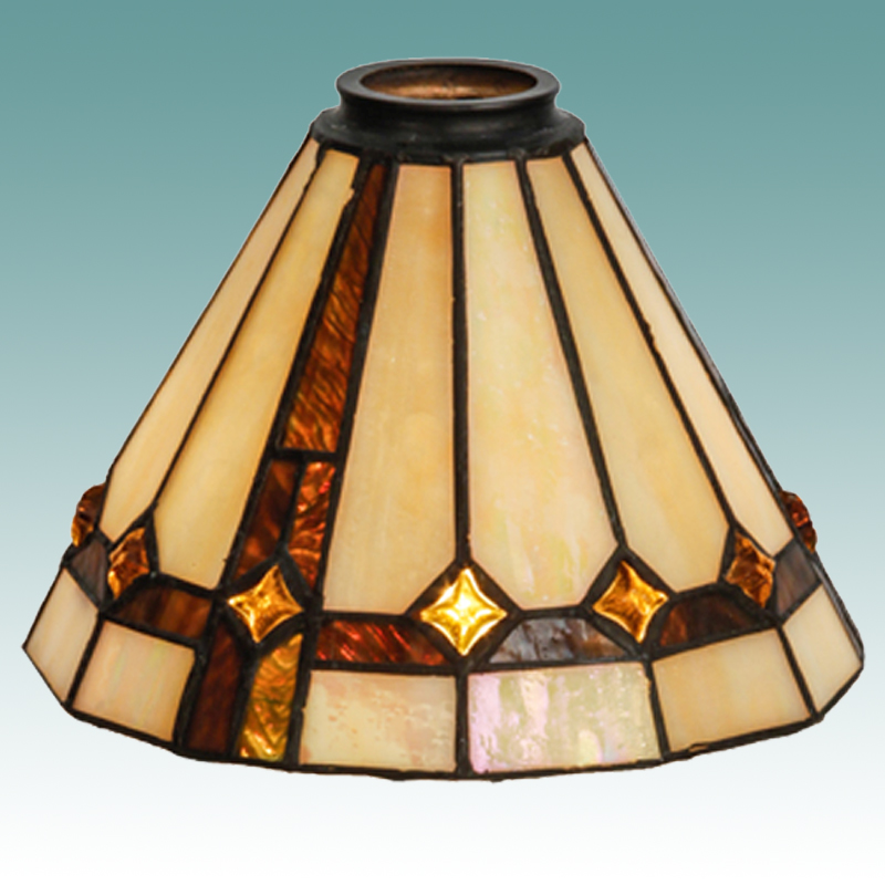 6518 Stained Glass Shade 8, Leaded Glass Lamp Shade Repair