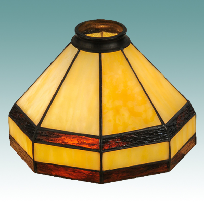 6519 S Stained Glass Shade 8, Stained Glass Lamp Shade Replacement